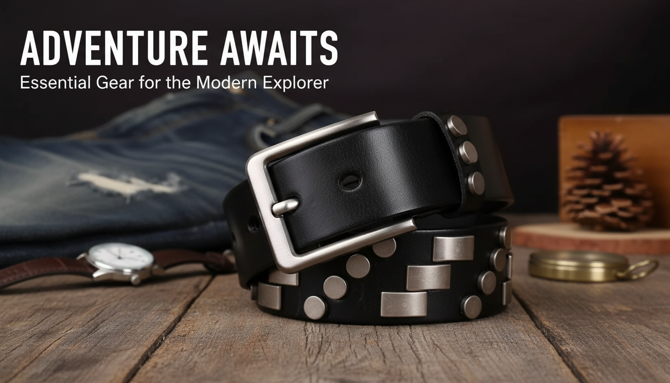 1.5-Inch Punk Motorcycle Belt: Rivets, Fit & Style