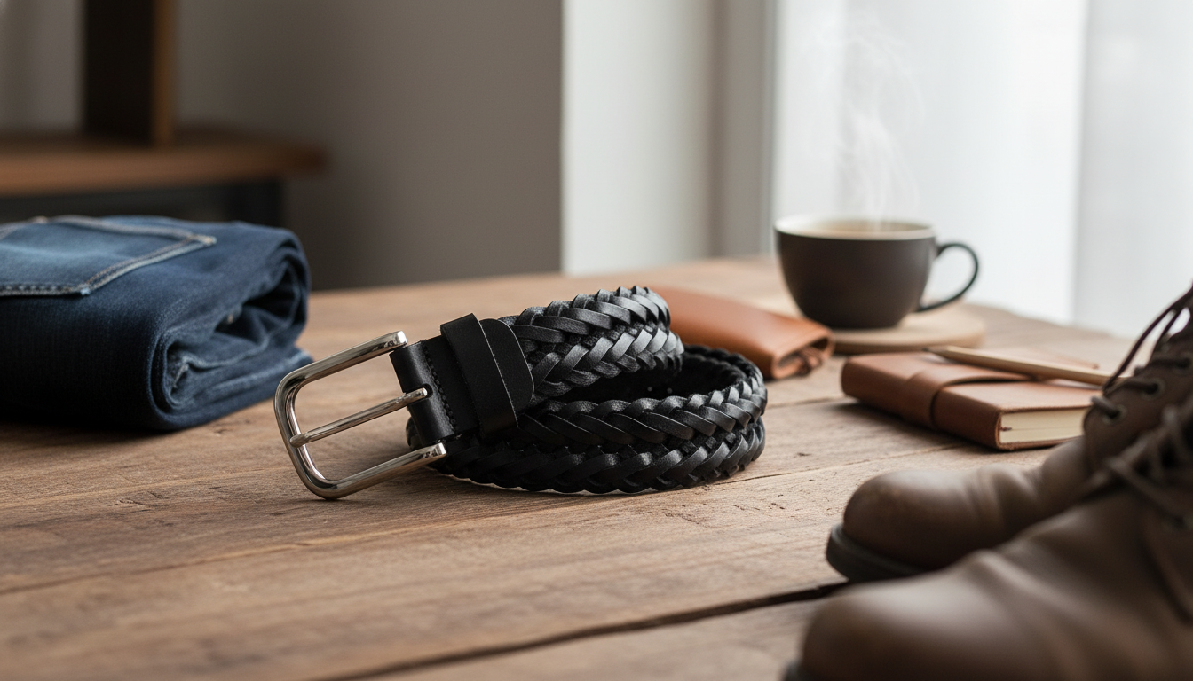 1.4" Woven Cowhide Belt for Men: Fit, Style, Care