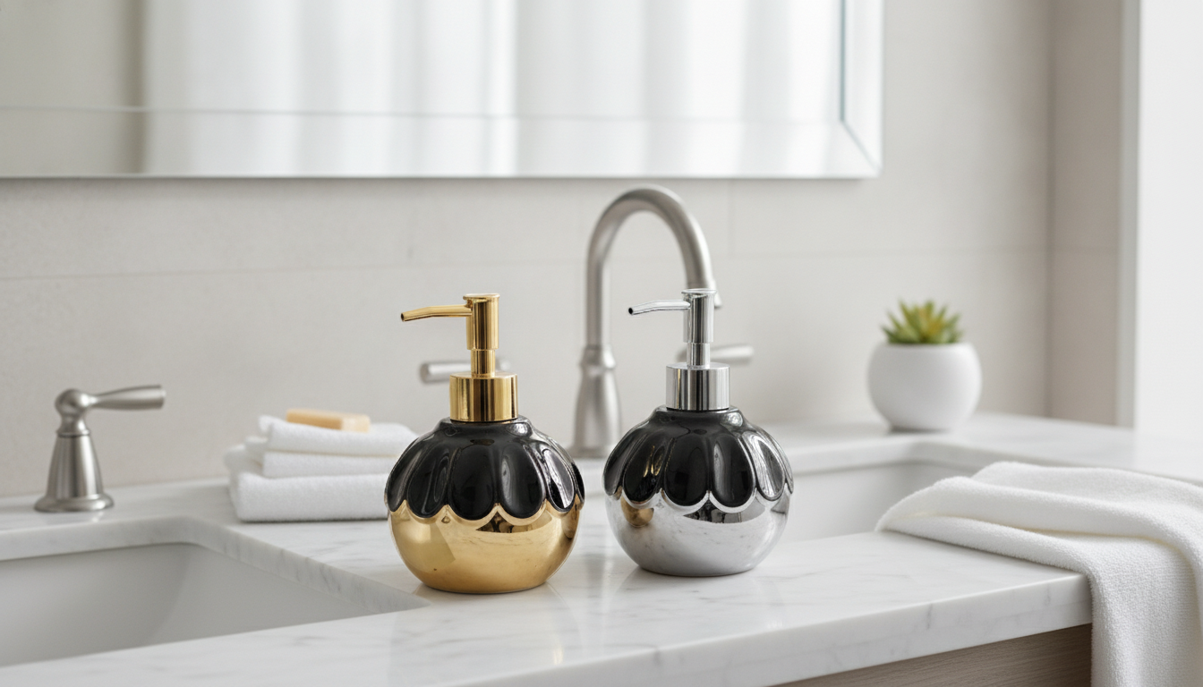350ml Ceramic Refillable Soap & Sanitizer Dispenser