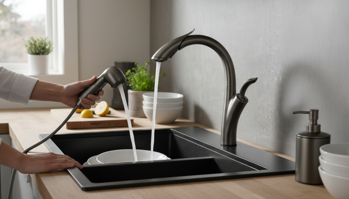 Gun Grey Touch Kitchen Faucet: Pull-Out Sprayer Guide